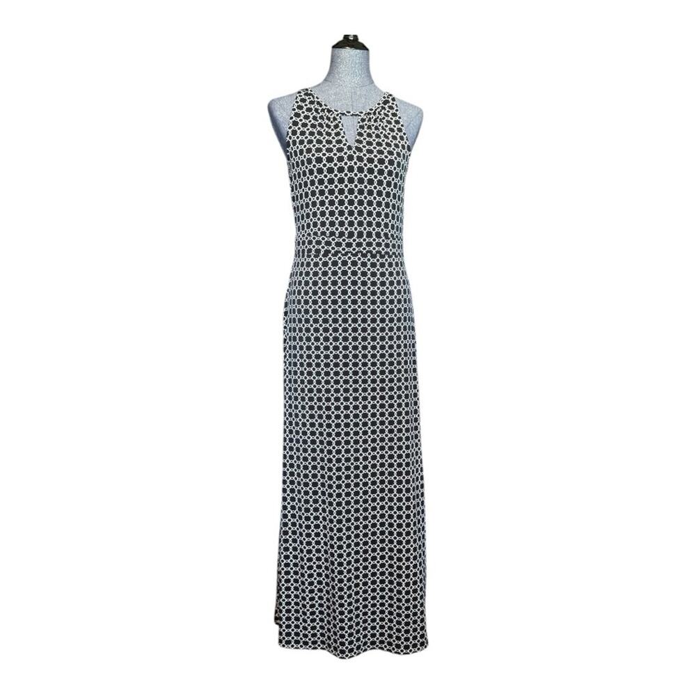 Banana Republic Black and White Patterned Maxi long dress Small spring  summer